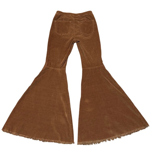 Free People Corduroy Extreme Bell Bottom Pants Country Western Size 26 - Picture 6 of 8